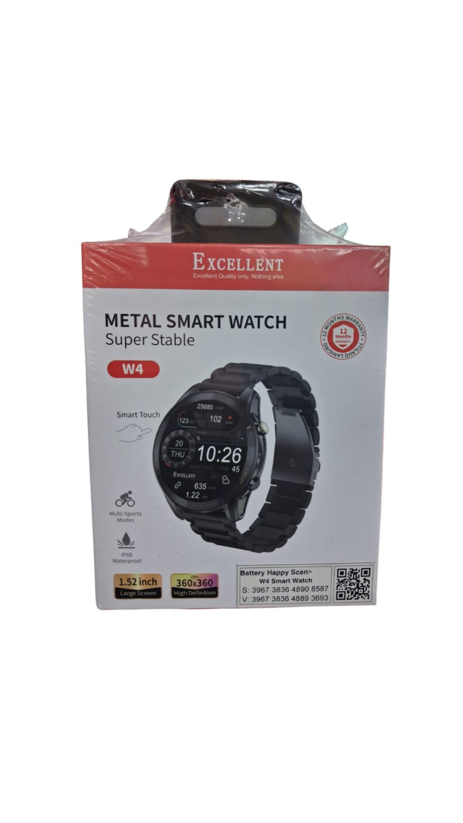 Excellent W4 Metal Smartwatch | 1.52" HD Display & BT Calling