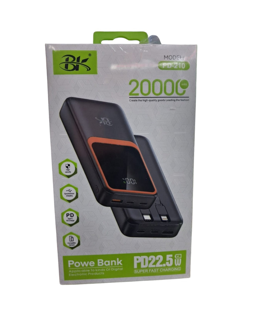 BK-210 20,000mAh Power Bank | 22.5W PD Super Fast Charge