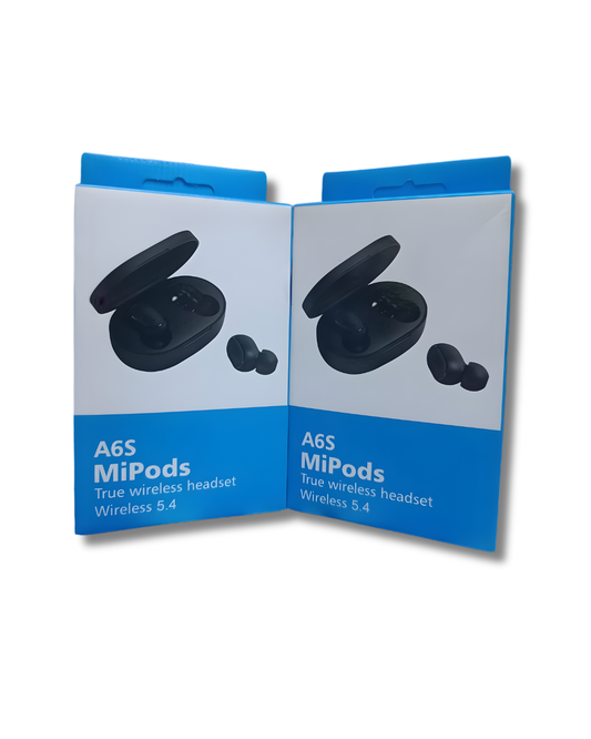 A6S MiPods Bluetooth EarBuds Wireless Connected