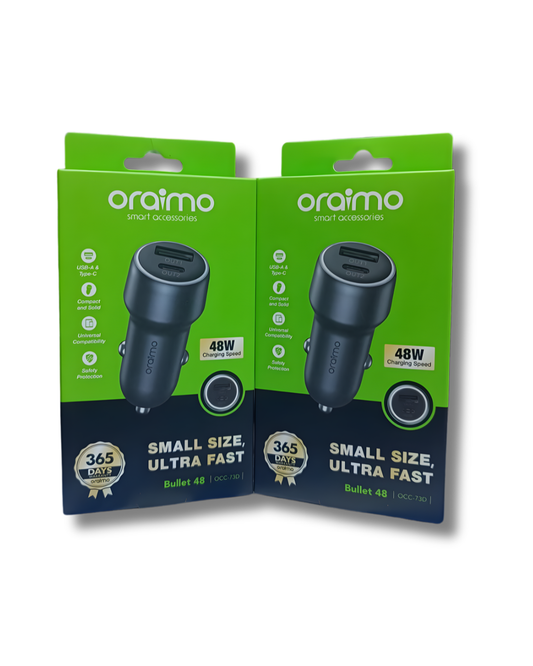 Oraimo 48W Car Adaptor Small Size Ultra Fast