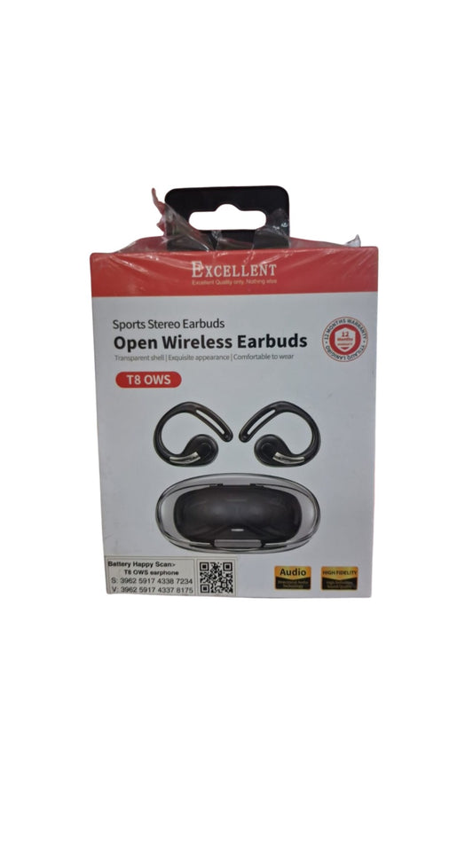 Excellent T8 OWS Open Wireless Earbuds | Safe & Comfortable