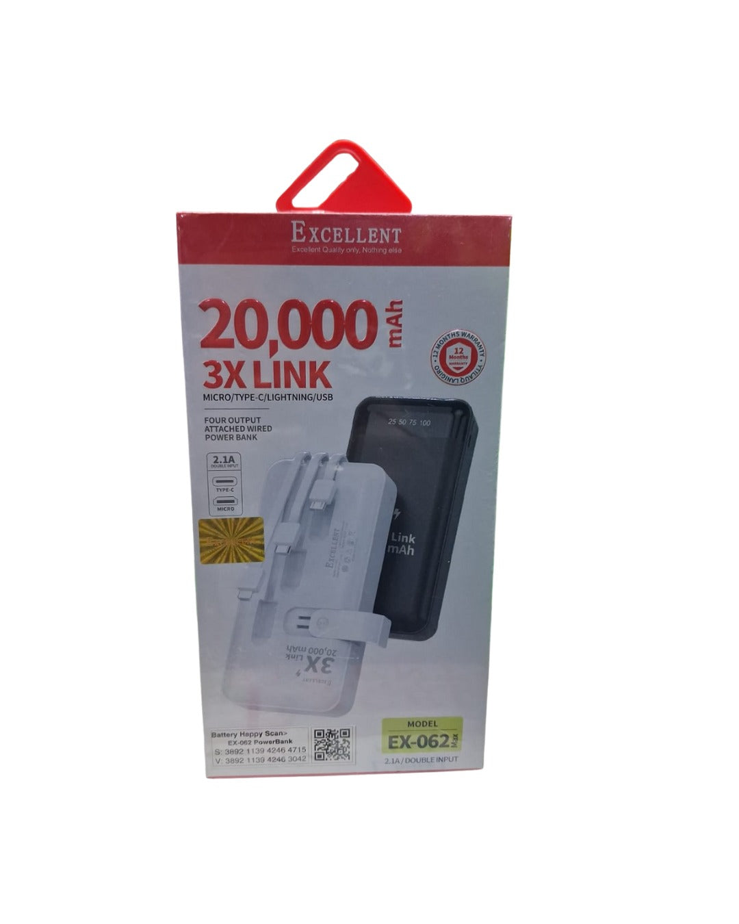 Excellent EX-062 3-in-1 Universal Cable | Micro, Type-C, Lightning