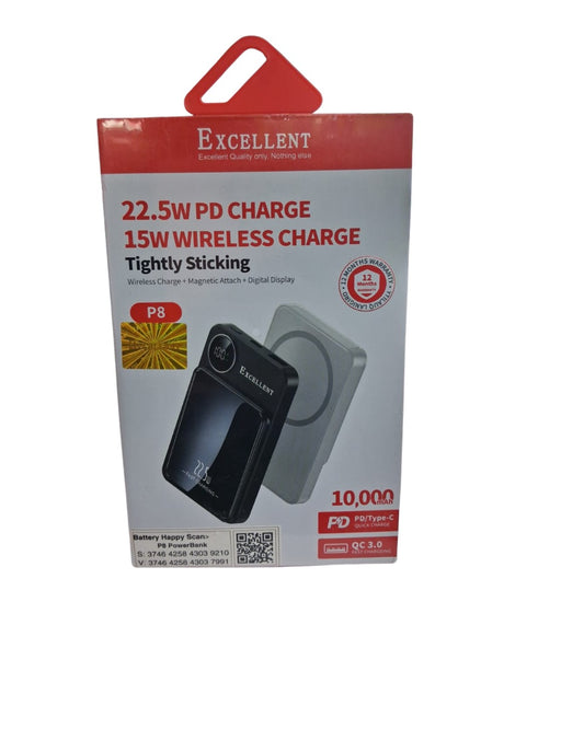 Excellent 22.5W PD Fast Charge Wireless Power Bank
