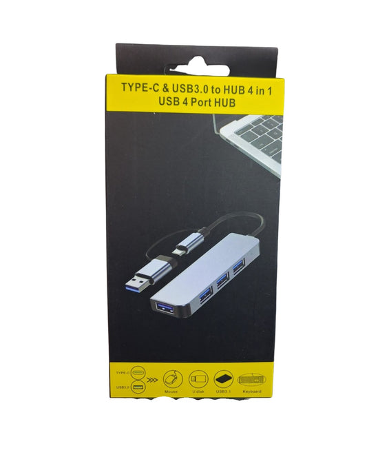 4-Port USB 3.0 Type-C Hub | 5Gbps High Speed