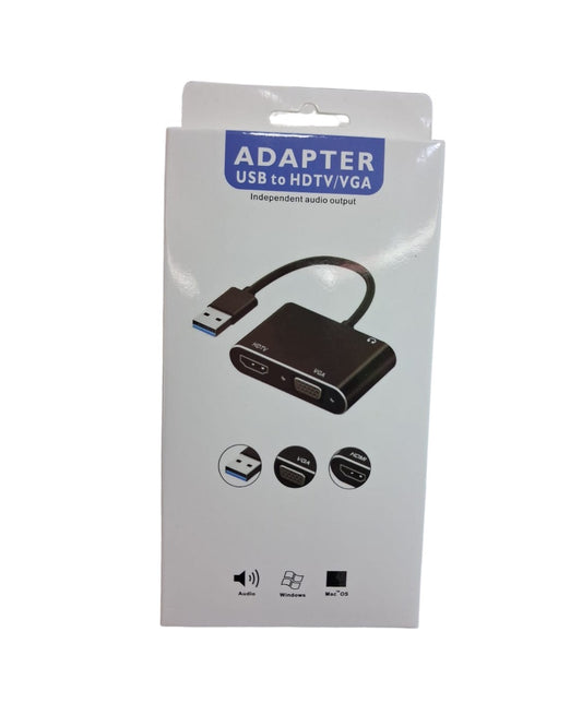 USB 3.0 to HDMI + VGA Adapter | Independent Dual Display