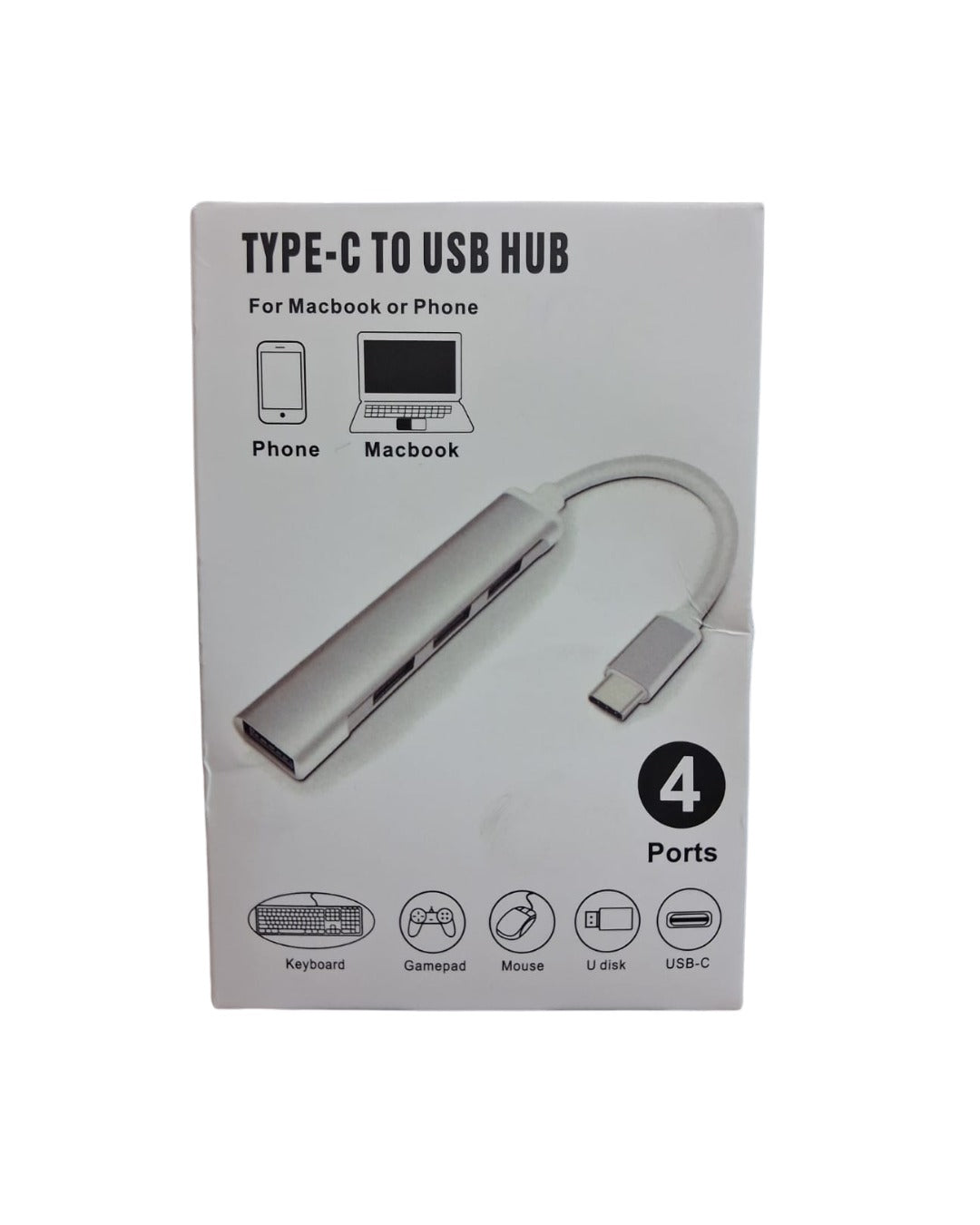 4-Port Type-C to USB 3.0 Hub | For MacBook & Smartphones