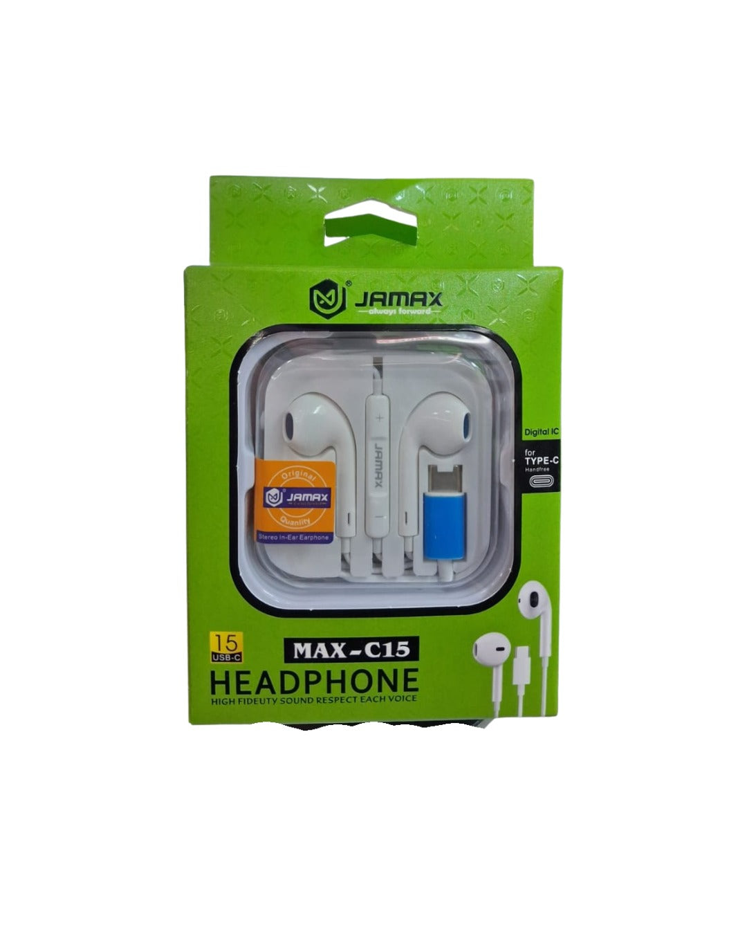 Jamax MAX-C15 Type-C Wired Earphones | Digital Audio & Bass | Skysana Enterprises