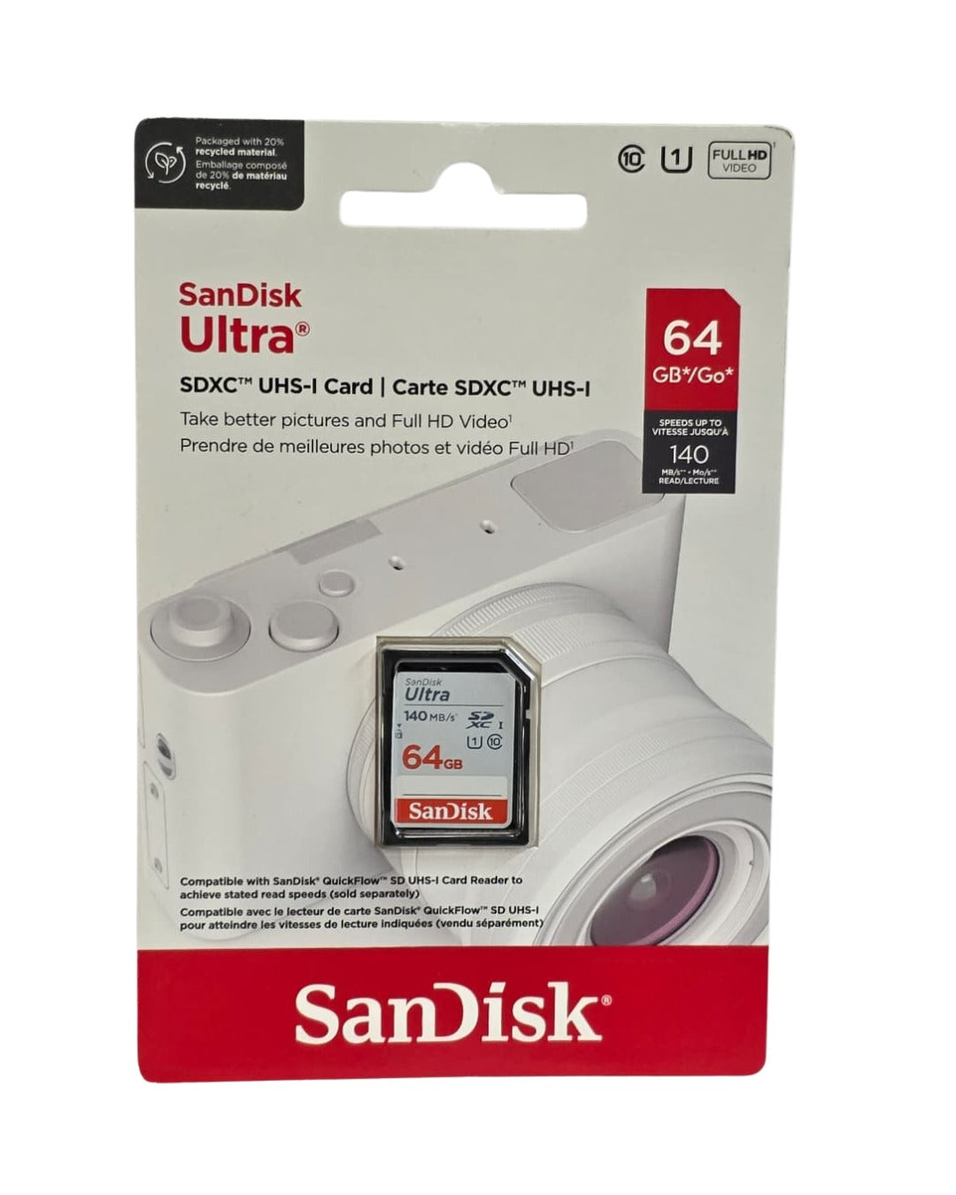SanDisk Ultra 64GB SDXC UHS-I Card | 140MB/s Full HD Video | Skysana Enterprises