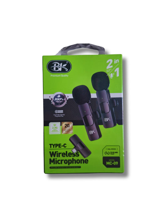 BK MC-09 Type-C Wireless Microphone 2-in-1