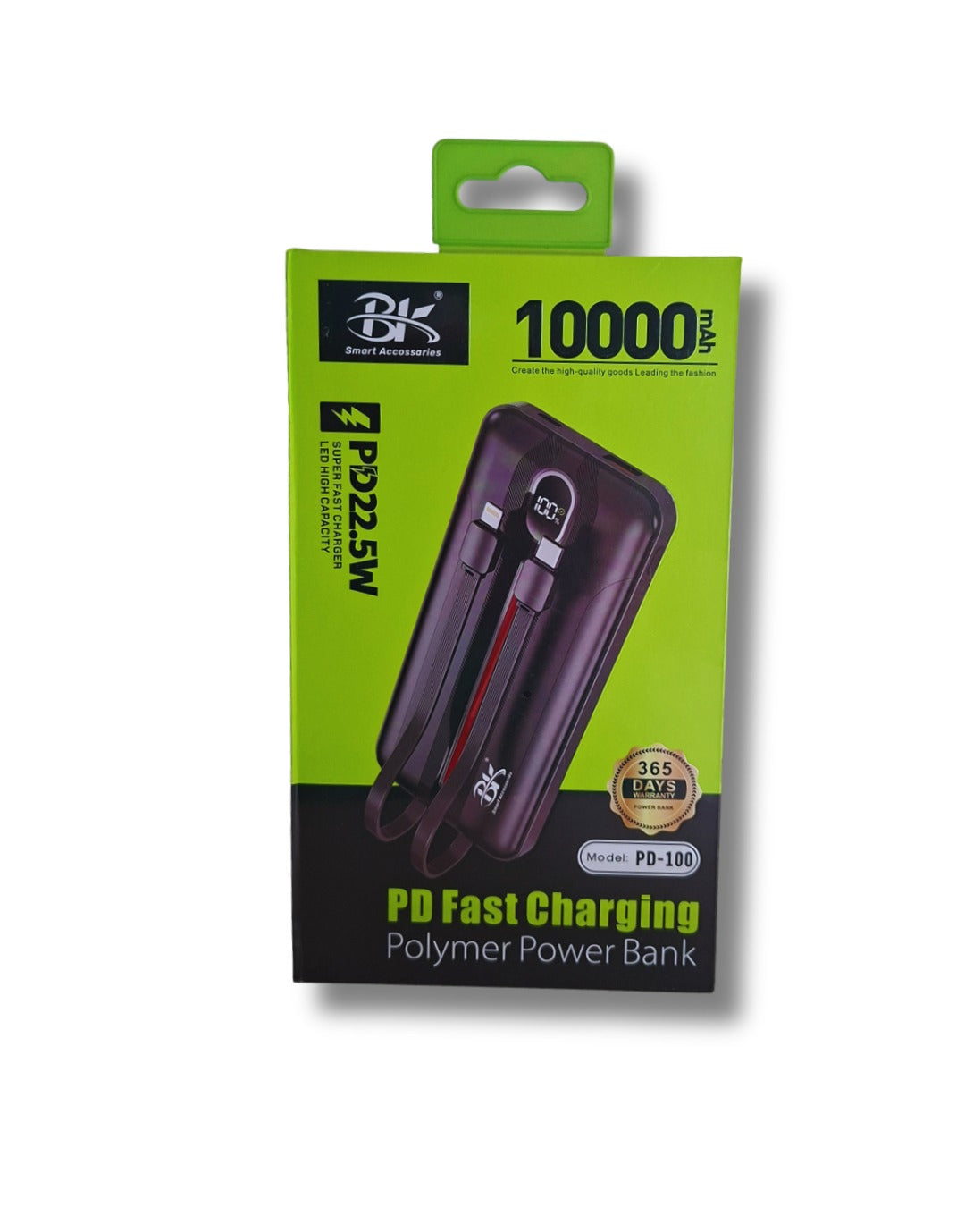 BK PD-100 Fast Charging Polymer Power Bank – 10000mAh